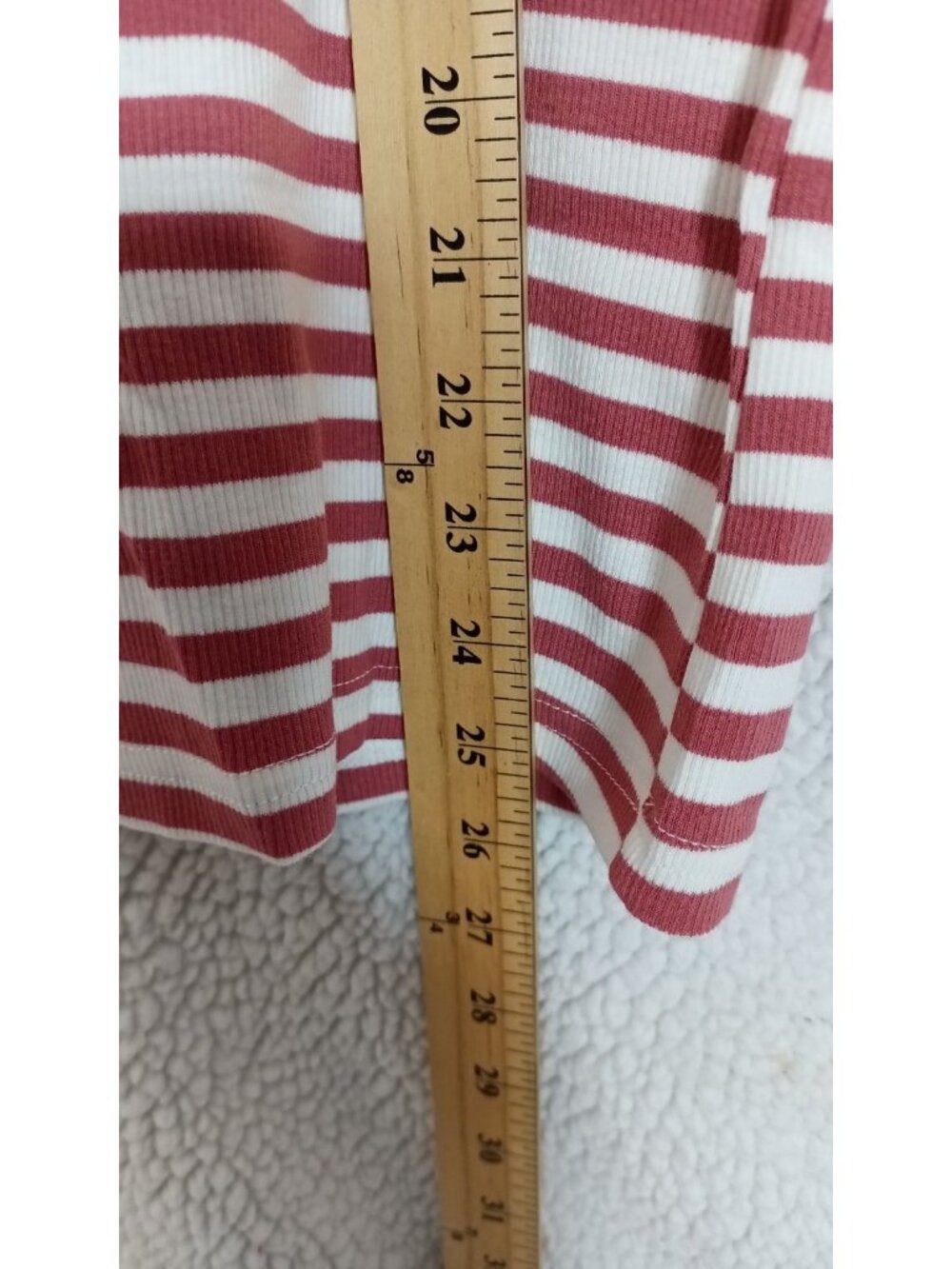 Women's XL Red White Blue Striped Crewneck Shirt Colorblock Y2K Summer Retro Tee - Picture 7 of 10